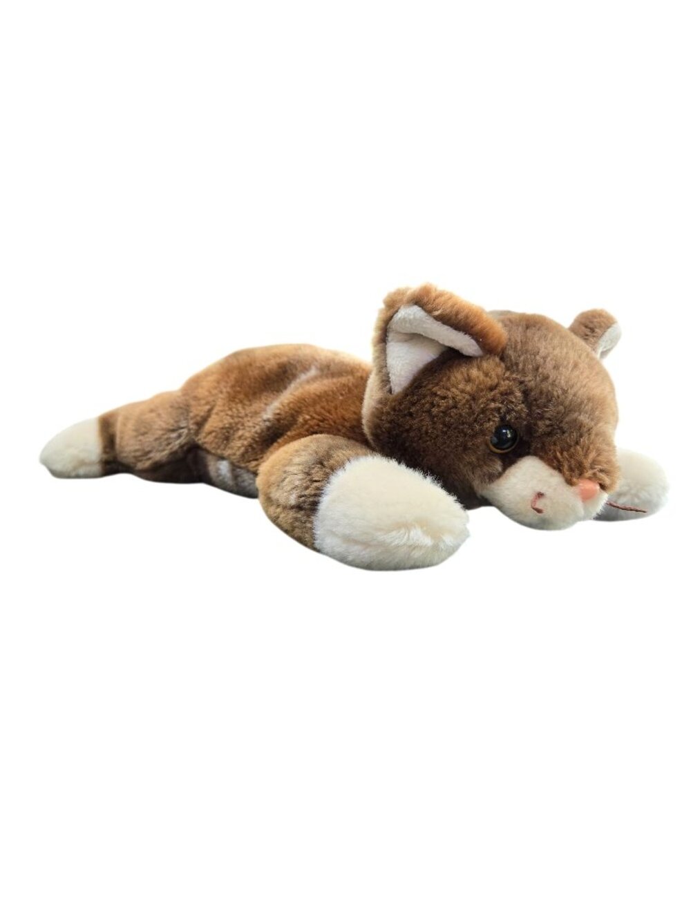 Ty Beanie Buddies Collection Brown Plush Cat Stuffed Animal 14" Soft Toy